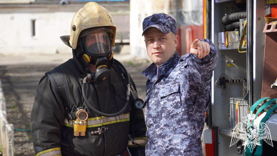 В Управлении Росгвардии по Владимирской области прошли совместные пожарно-тактические учения 